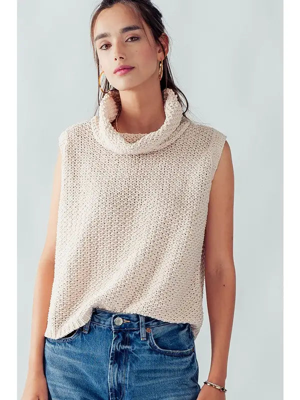 Cowl Neck Crochet Top