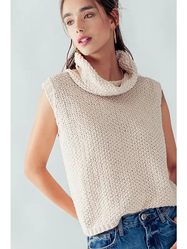 Cowl Neck Crochet Top