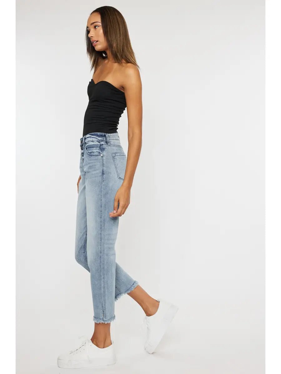 High Rise Straight Fit Jeans