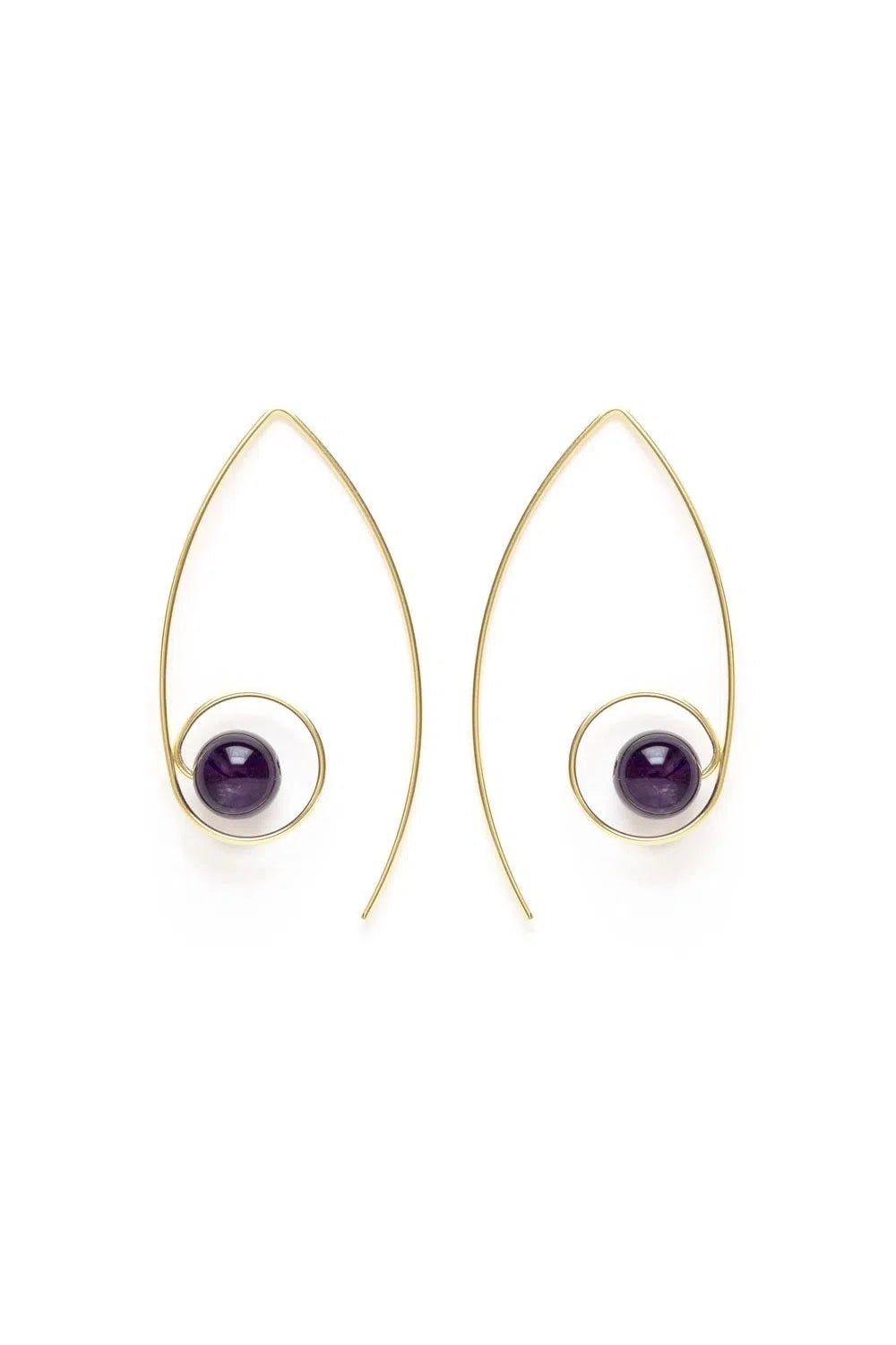 Marquis Gemstone Threader Earrings - Mimi & Rae