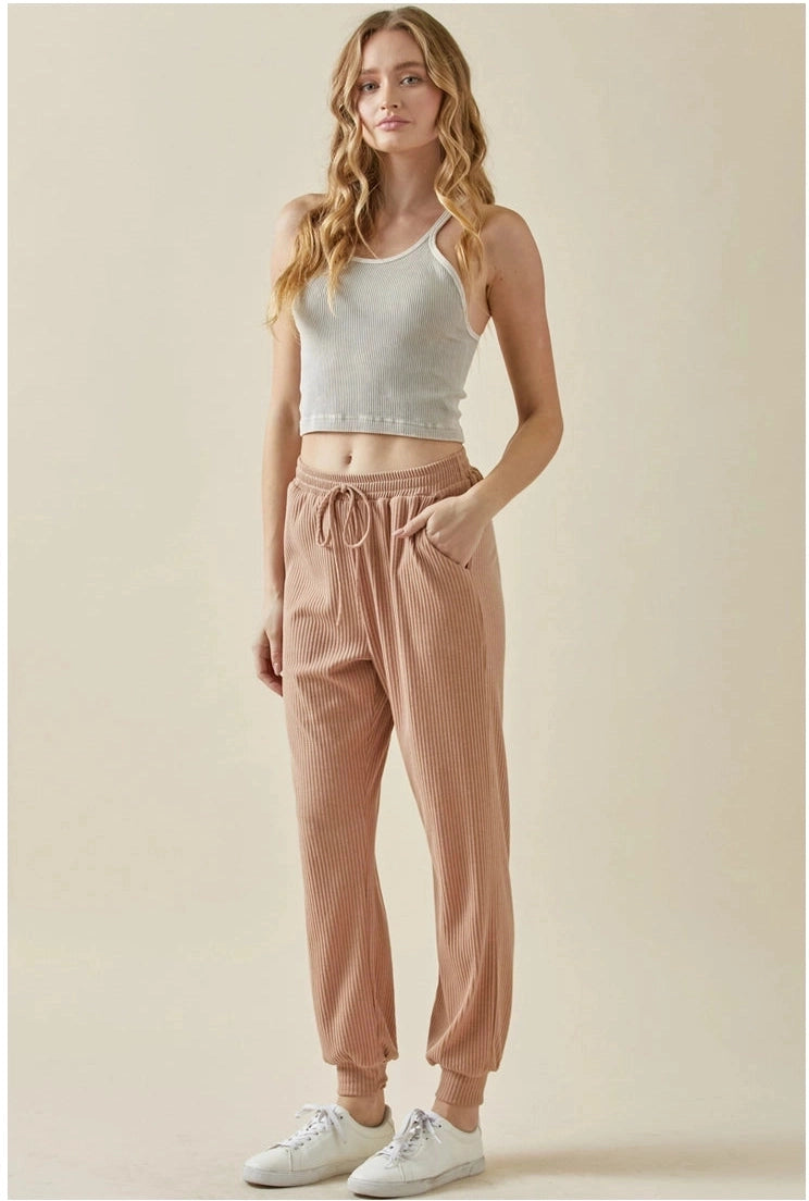 Camel Jogger with drawstring - Mimi & Rae
