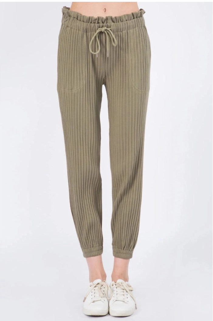 Alexa Ruffle Waist Joggers