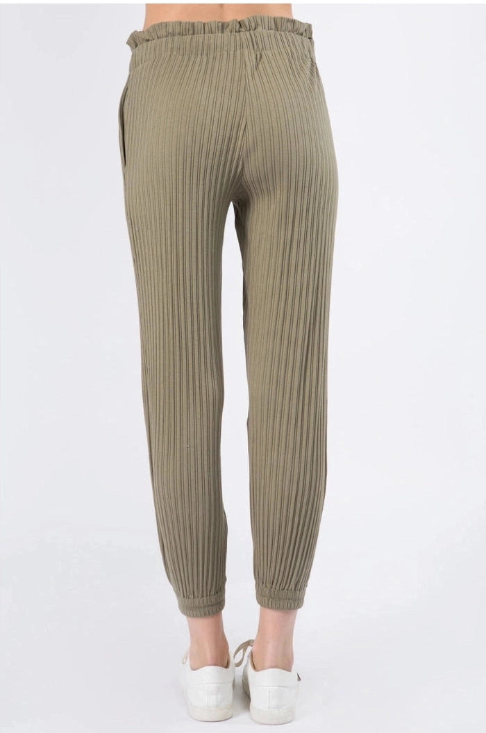 Alexa Ruffle Waist Joggers