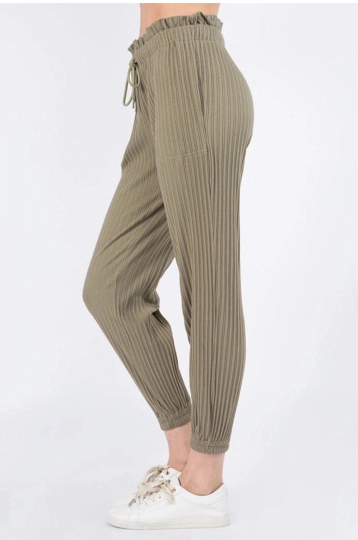 Alexa Ruffle Waist Joggers