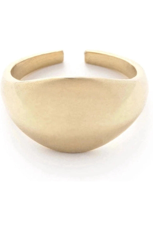 Domed Brass Signet Ring