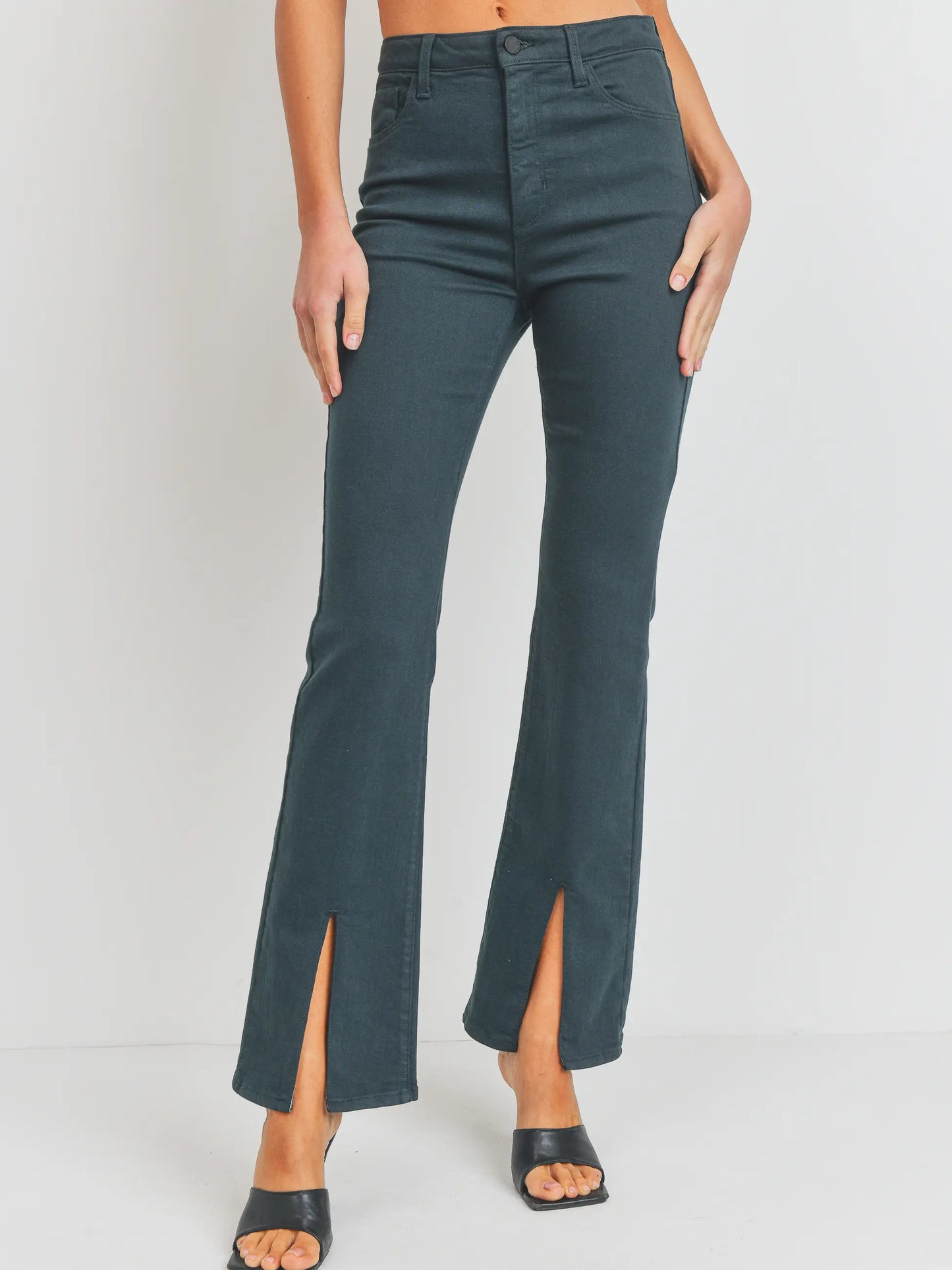 Front Slit Flare Jean