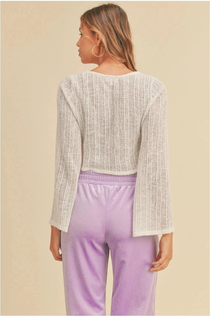 Drawstring Knit Top