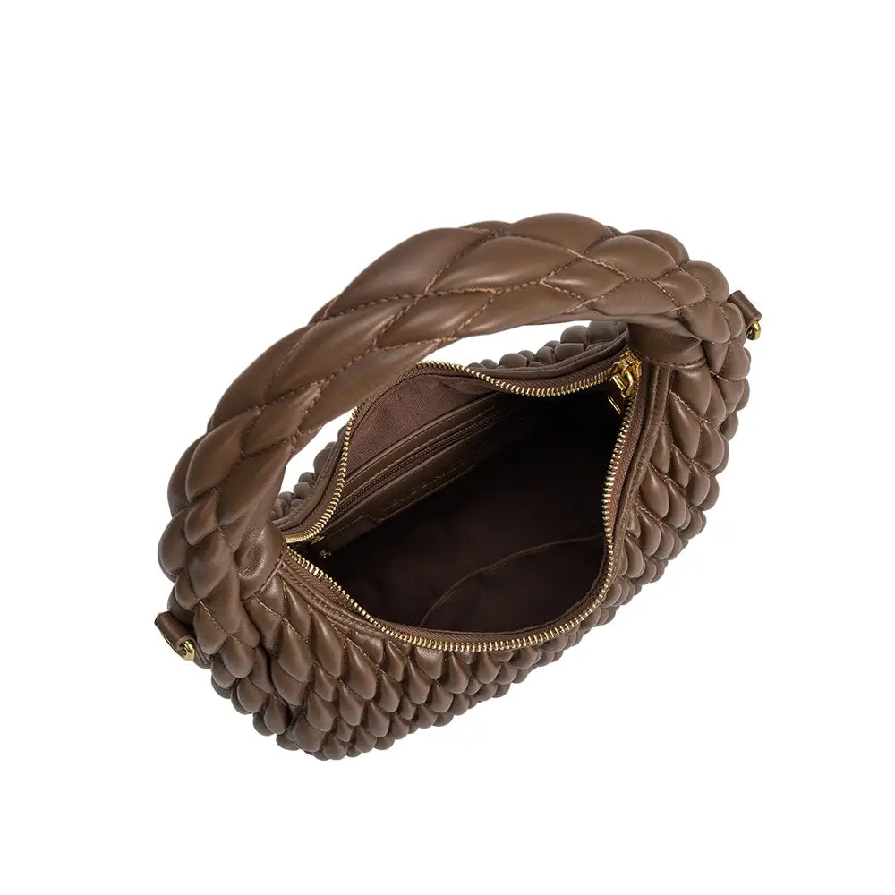 Sophia Shoulder Bag in Chocolate - Mimi & Rae
