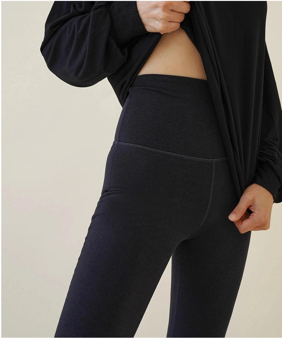 Bamboo Cotton Bell Bottom Leggings - Mimi & Rae