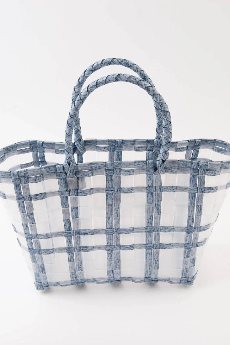Blue Basket Beach Tote - Mimi & Rae