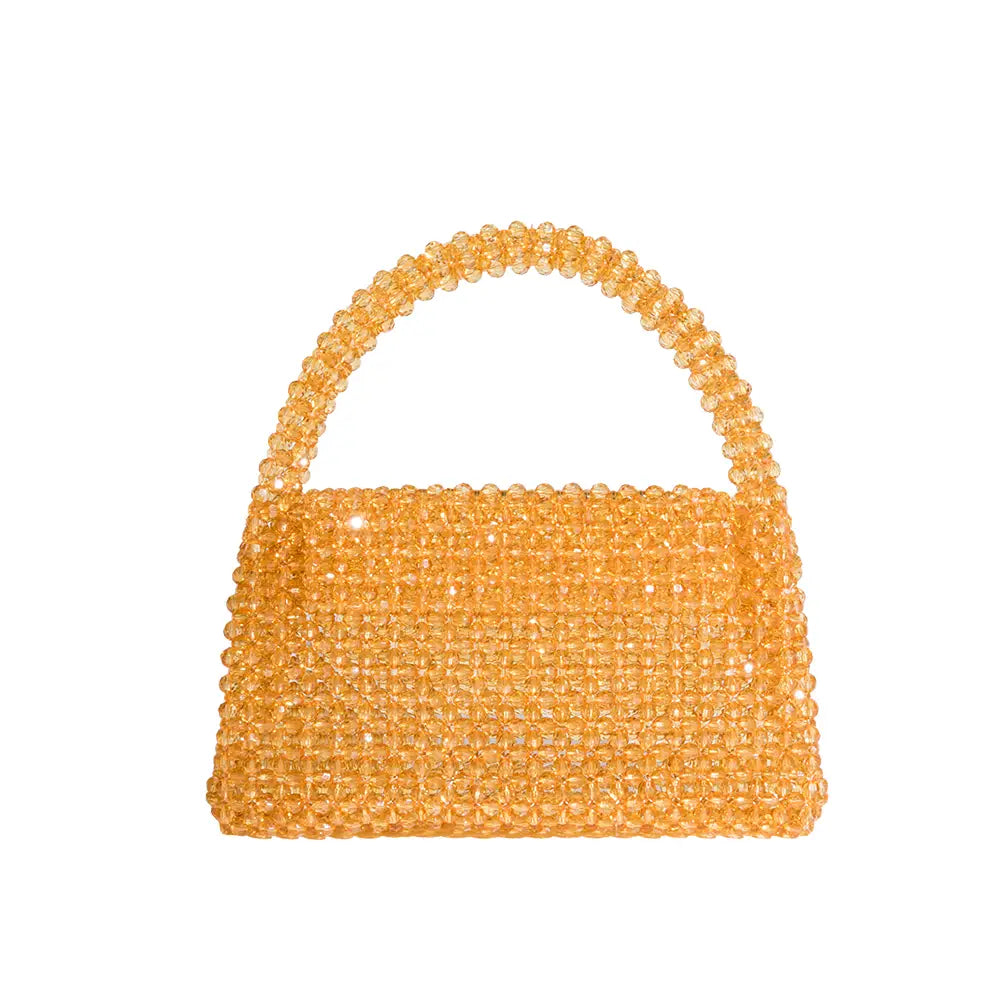 Sherry Small Beaded Bag in Citrine