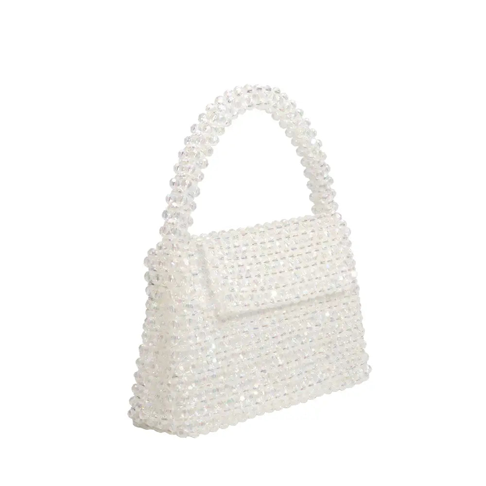 Sherry Small Beaded Bag in Crystal