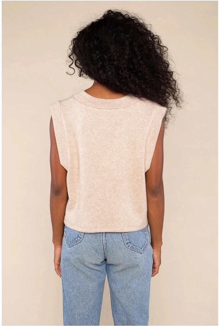 Knit Cropped Sweater Vest