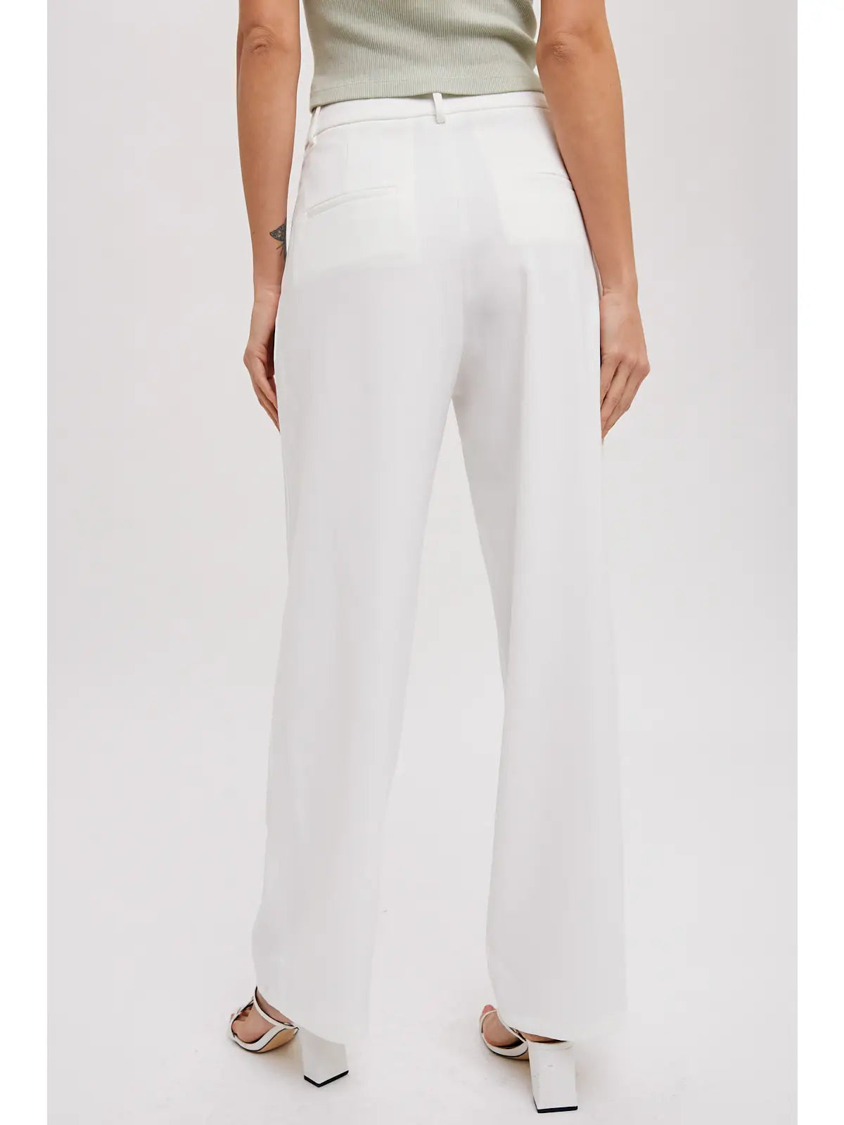 White Dress Trousers - Mimi & Rae