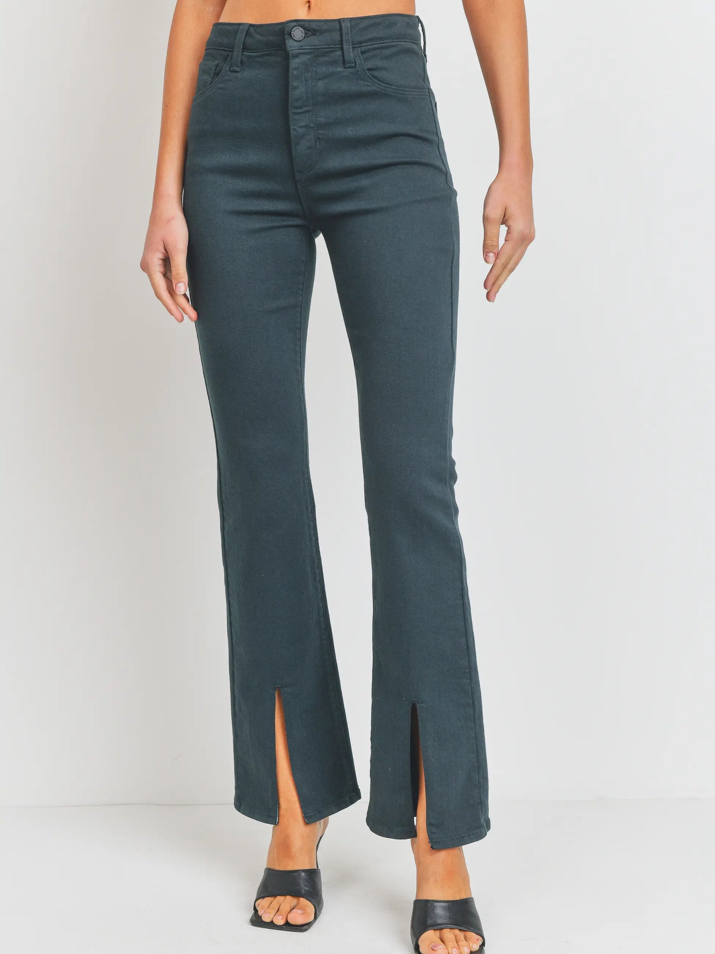 Front Slit Flare Jean