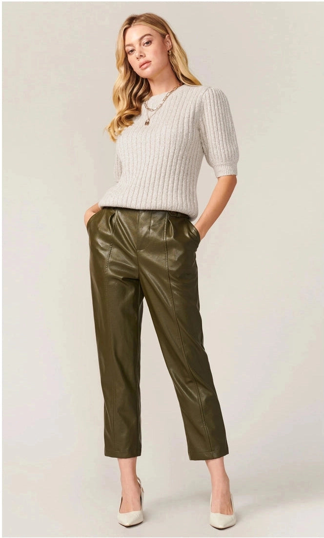 Greylin Francis Cozy Marled Knit Short Sleeve Knit Top