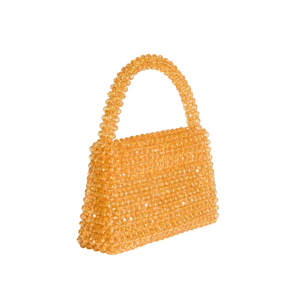 Sherry Small Beaded Bag in Citrine
