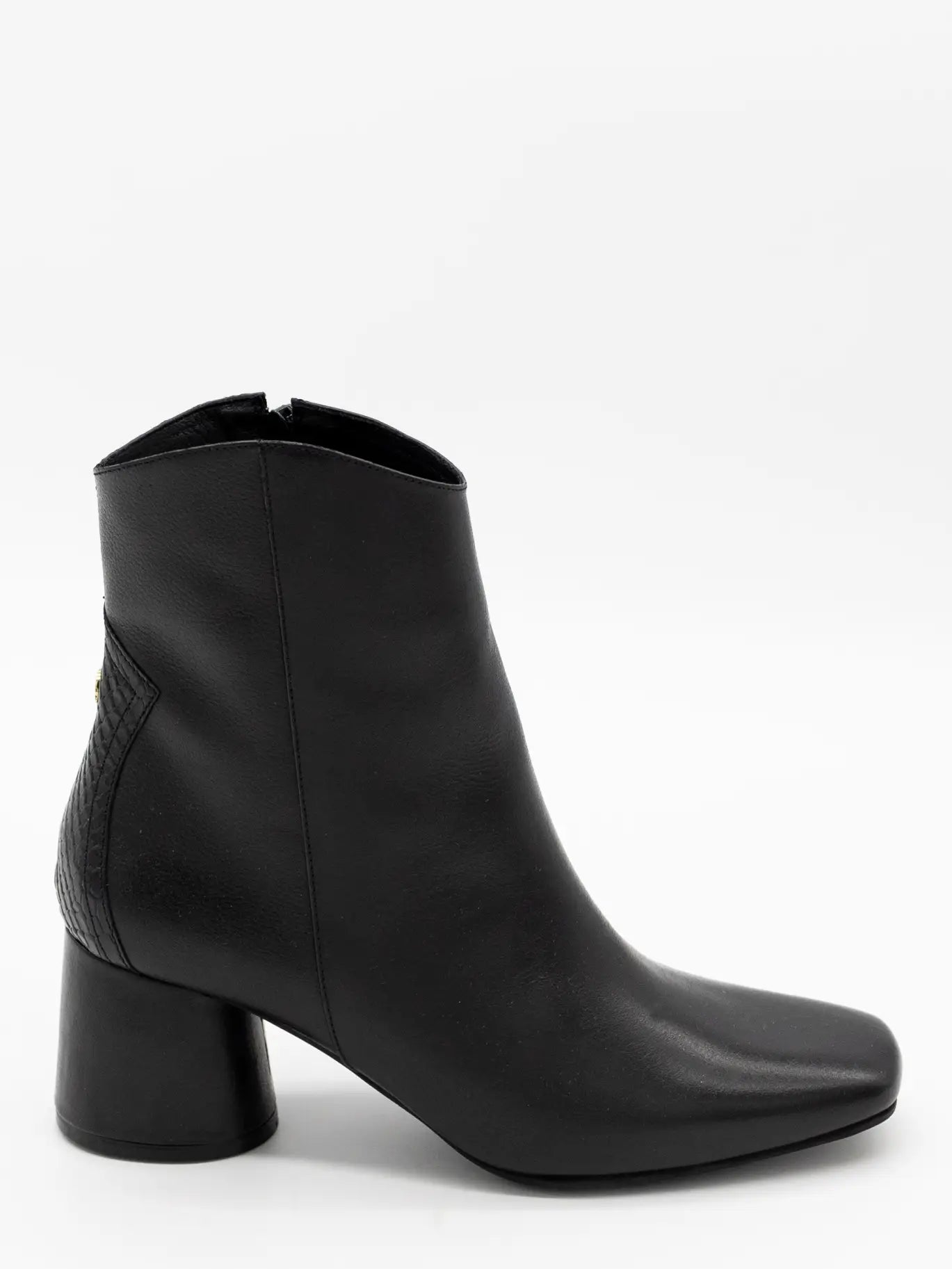 Black Leather Ankle Boot