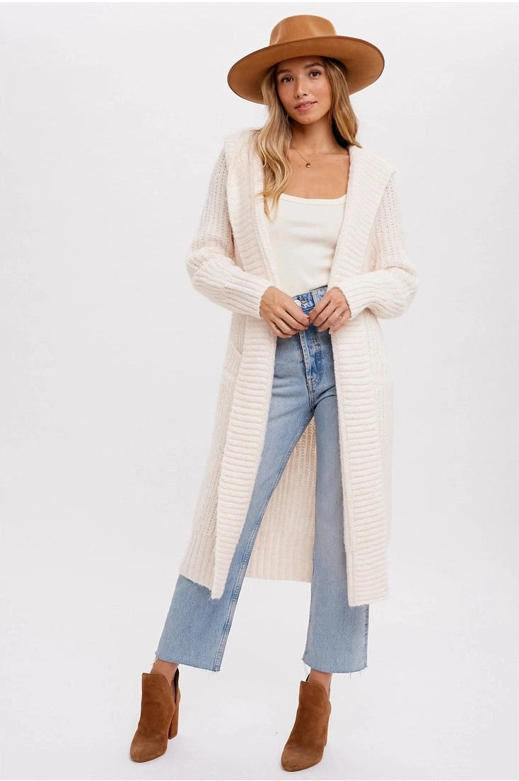 Longline Hoodie Cardigan