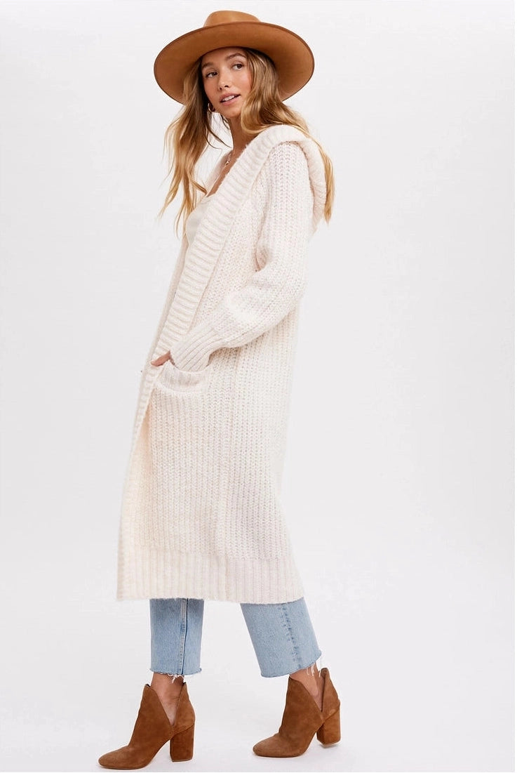 Longline Hoodie Cardigan