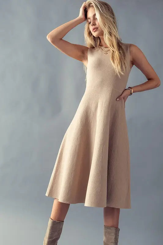 Sculpt Knit A-Line Dress - Mimi & Rae