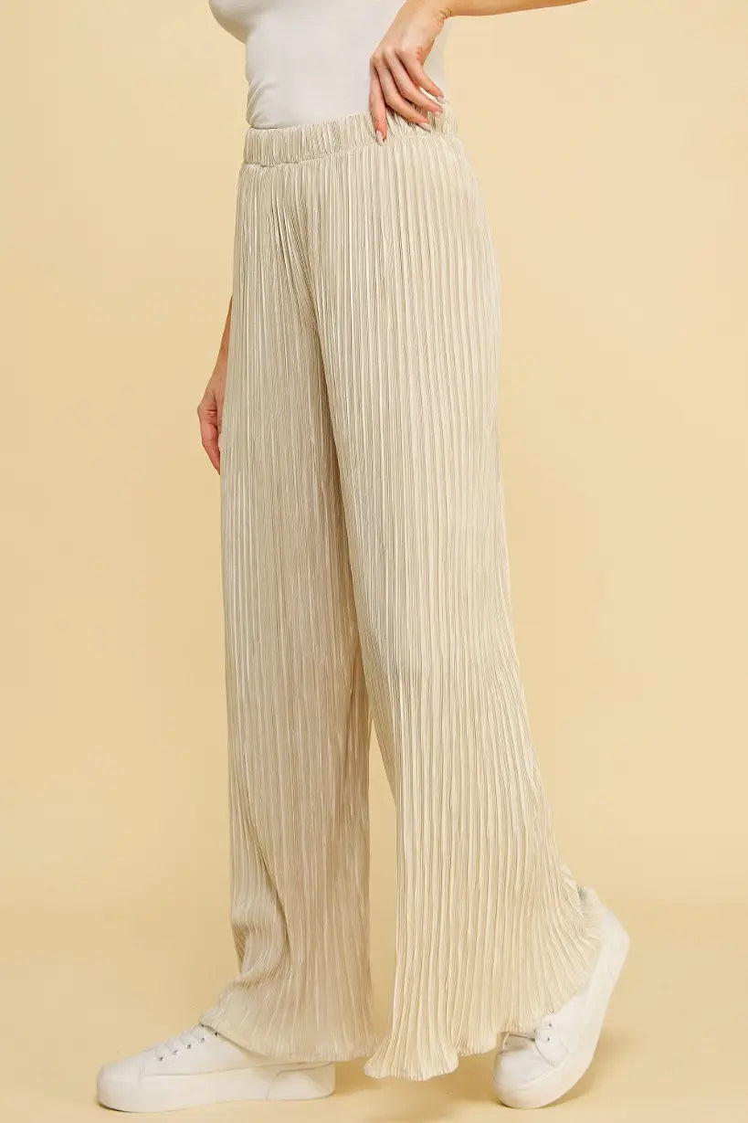 Wide Leg Pleated Pants