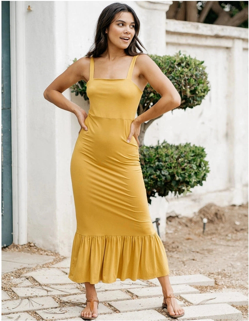 Isadora Dress in Mustard