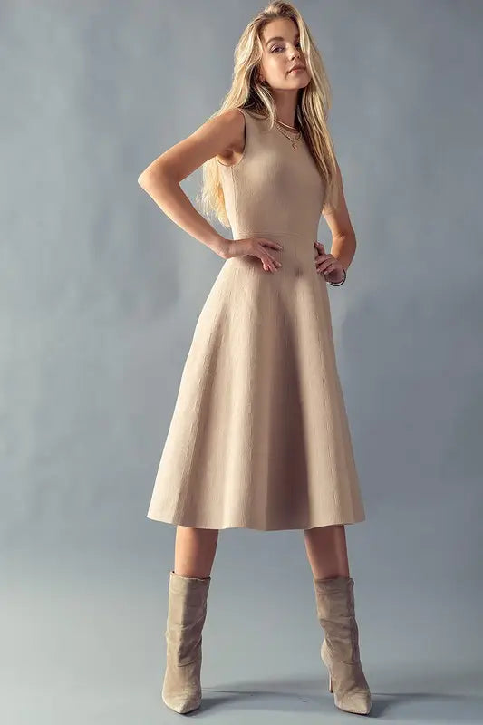 Sculpt Knit A-Line Dress - Mimi & Rae