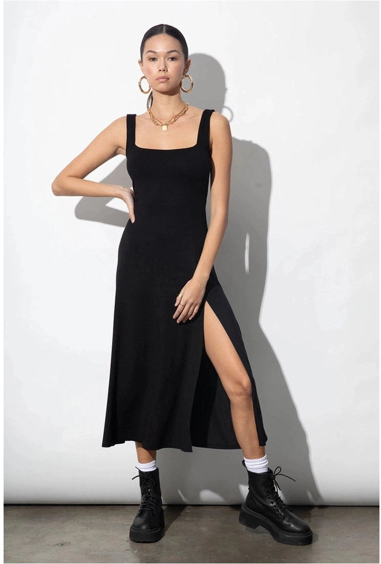 Modal Square Neck Midi Dress