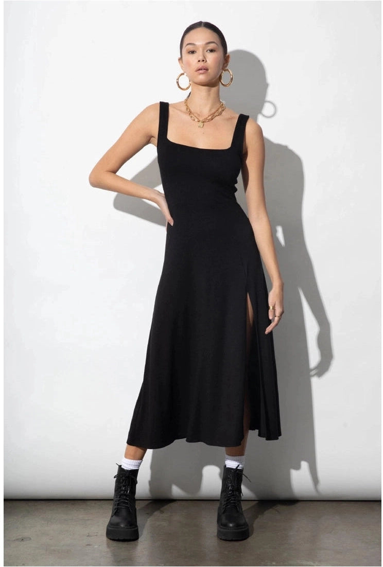Modal Square Neck Midi Dress