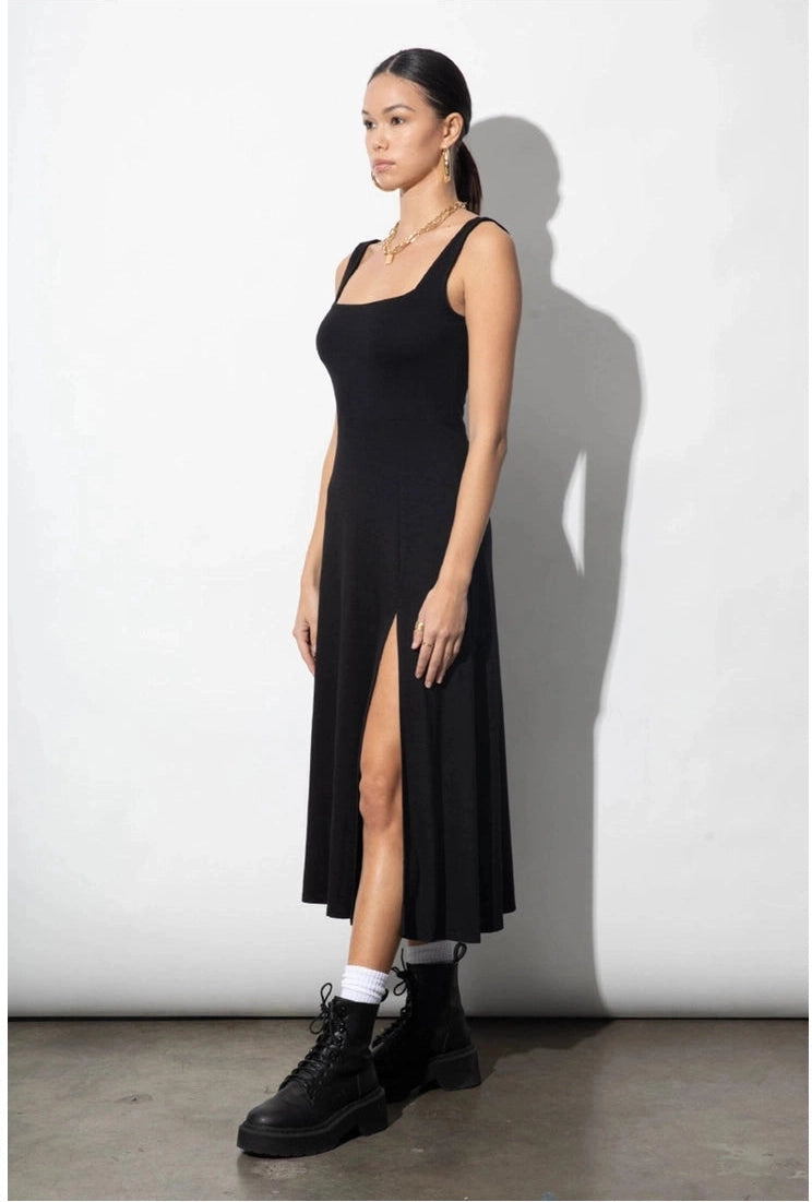 Modal Square Neck Midi Dress