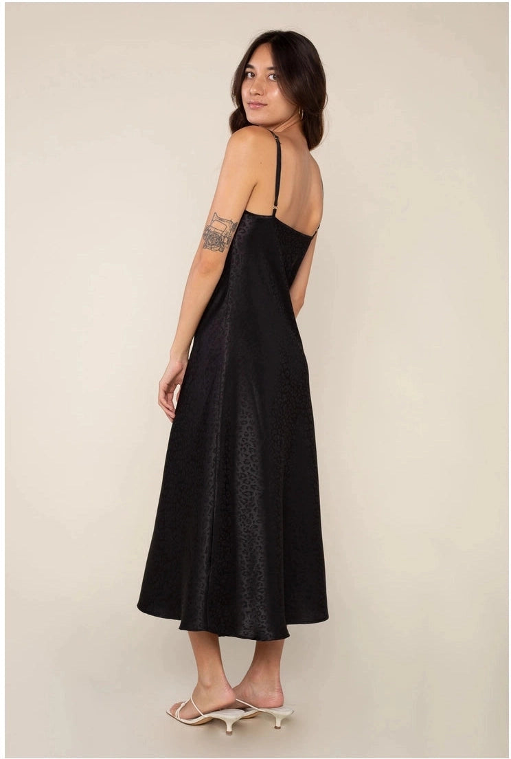 Animal Print Midi Slip Dress
