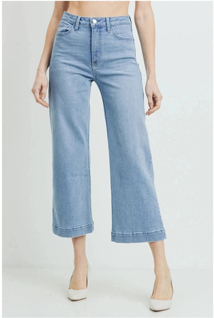 Crop Classic Wide Leg Jeans