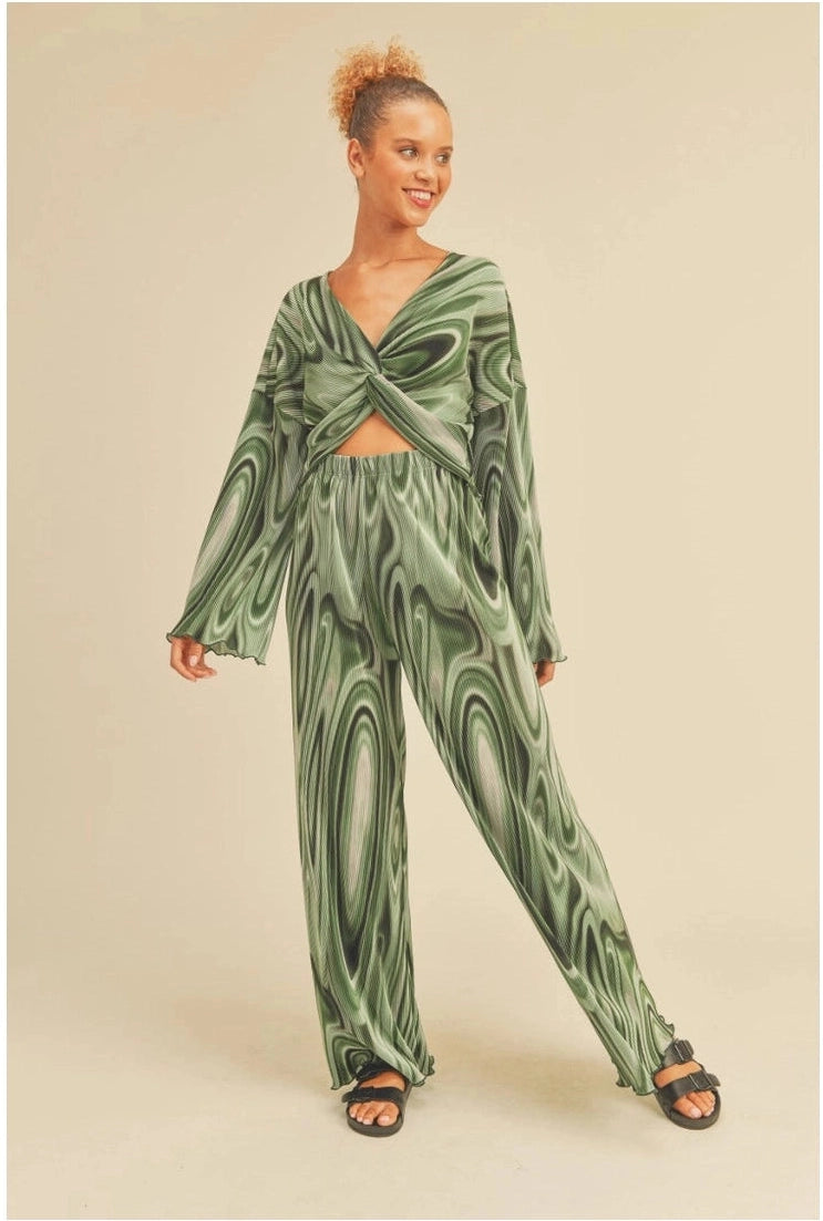 Luster Green Top
