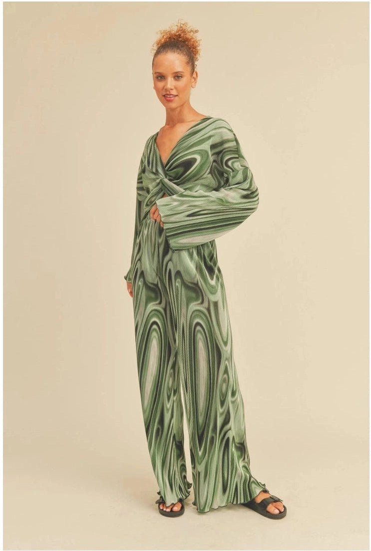 Luster Green Top