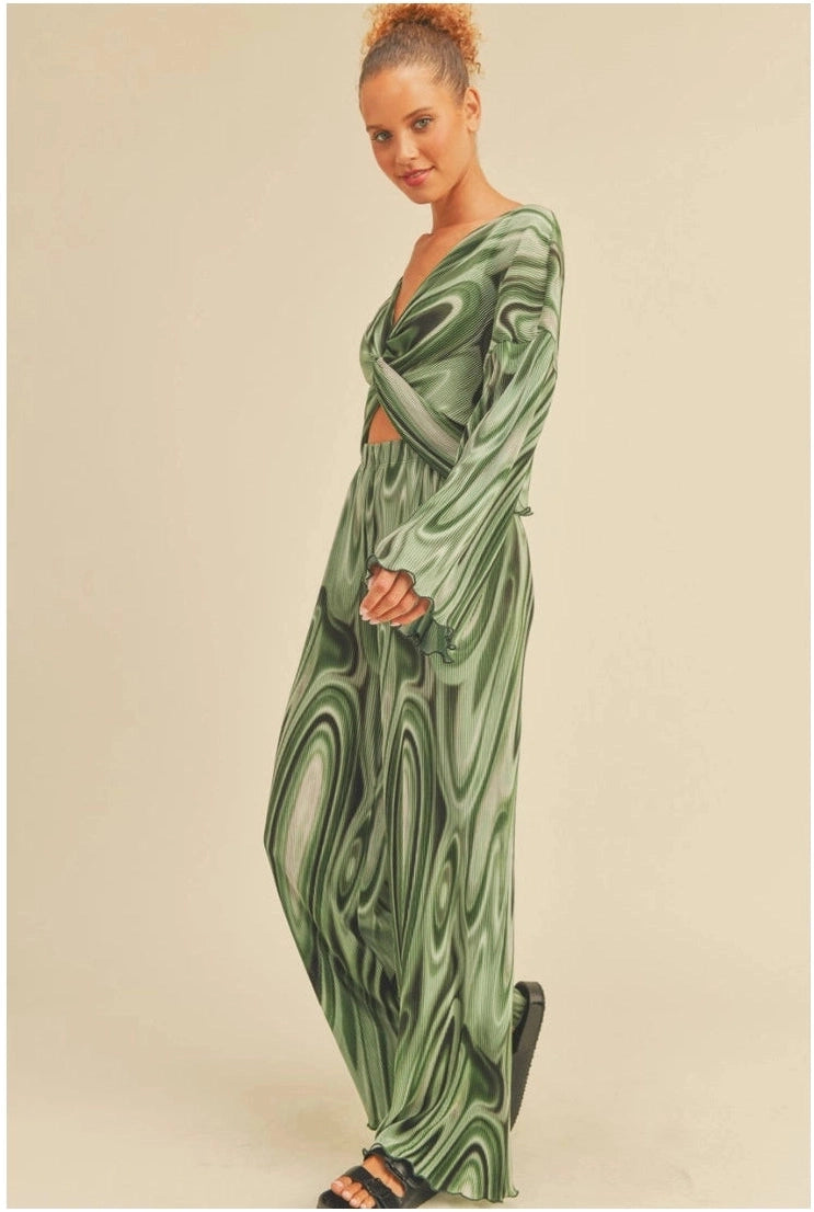 Luster Green Top
