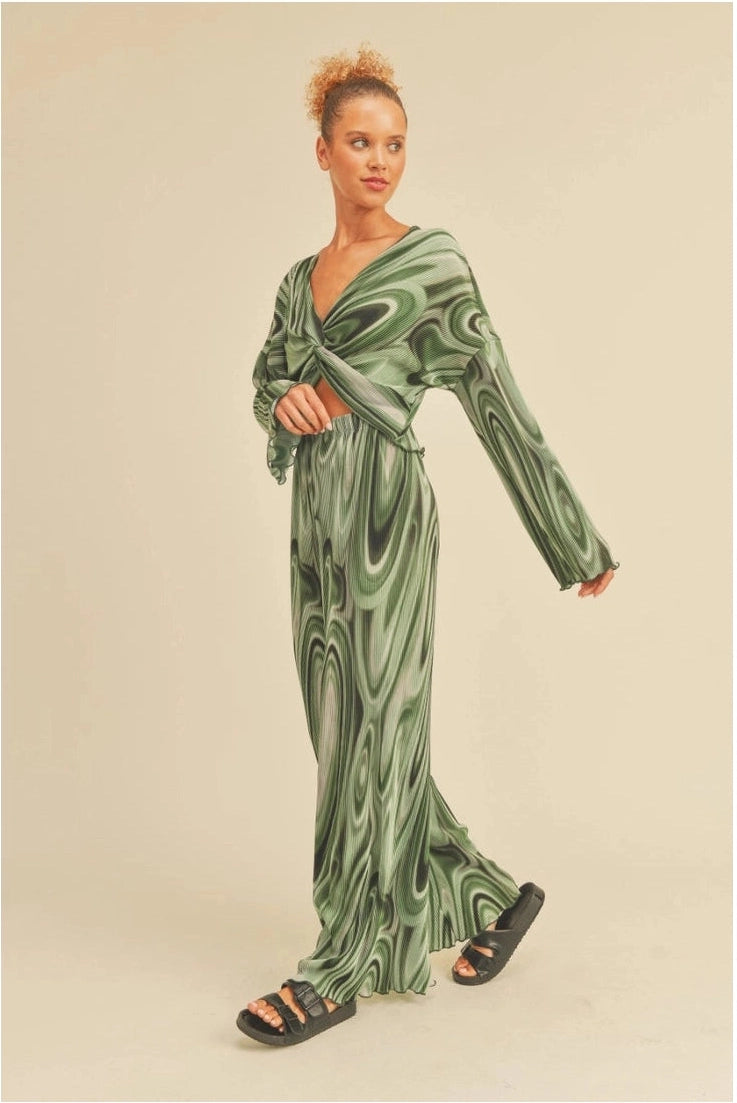 Luster Green Top