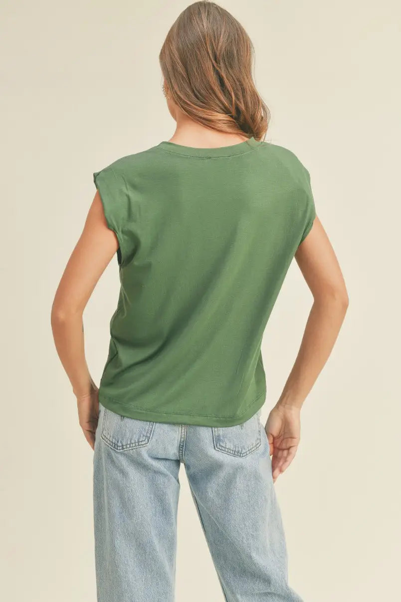 Olive Muscle Tee