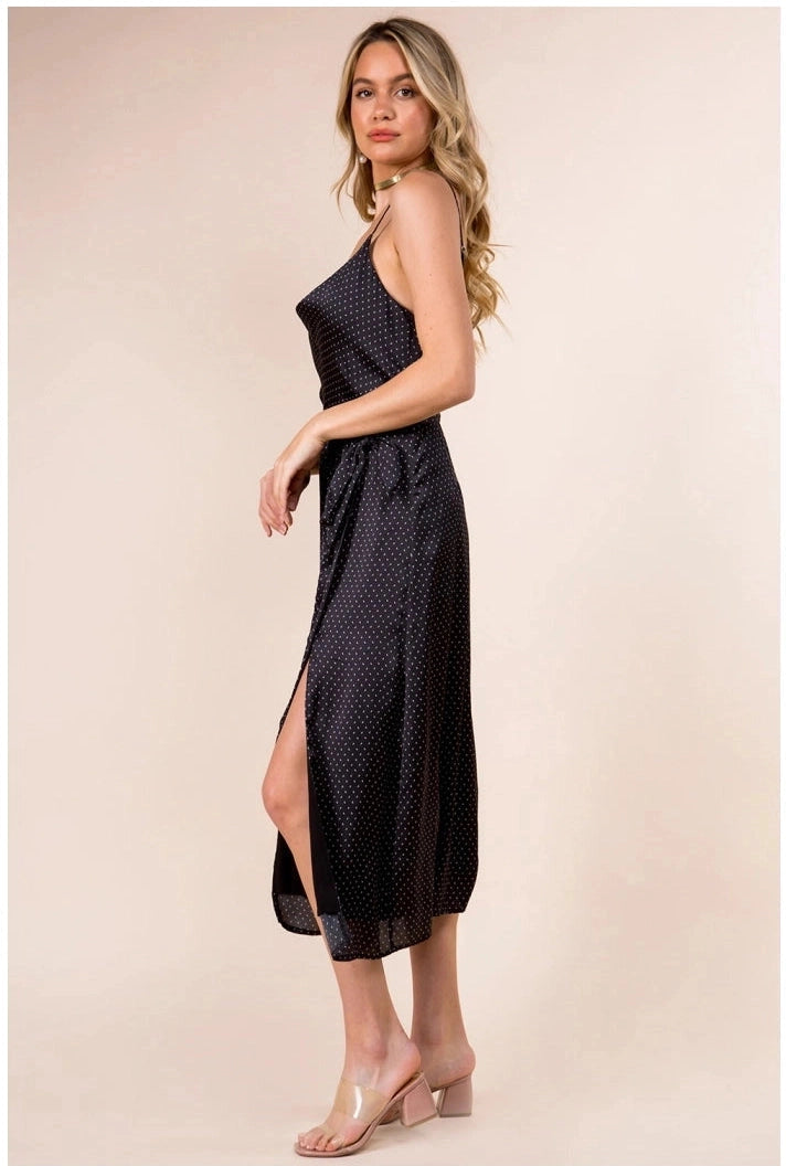 Printed Cowl Neck Dress