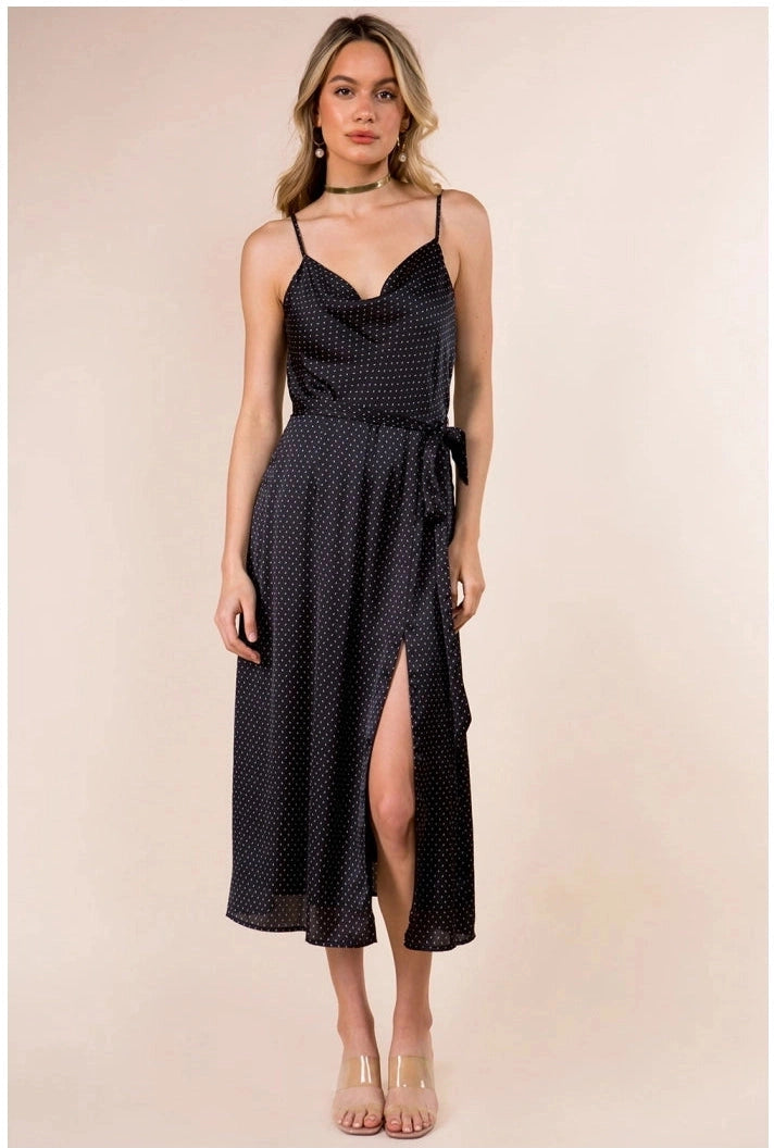 Printed Cowl Neck Dress