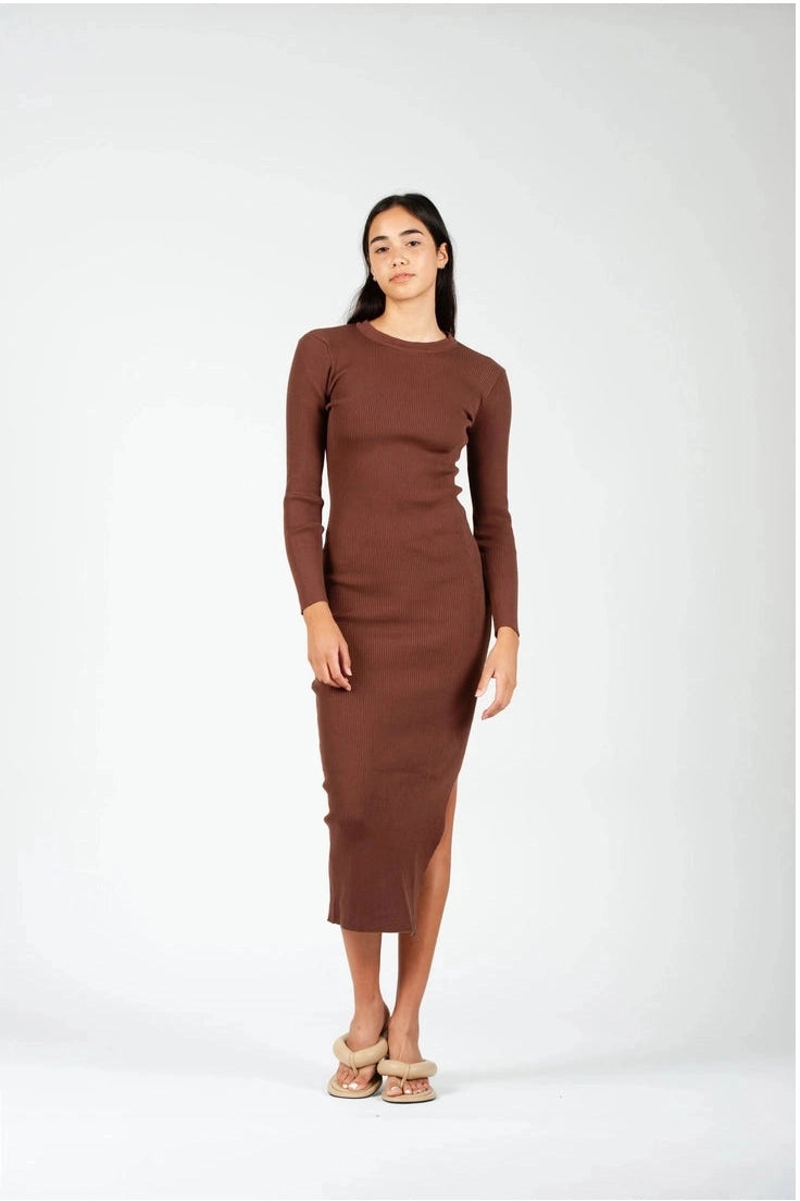 Ribbed Maxi Sweater Dress