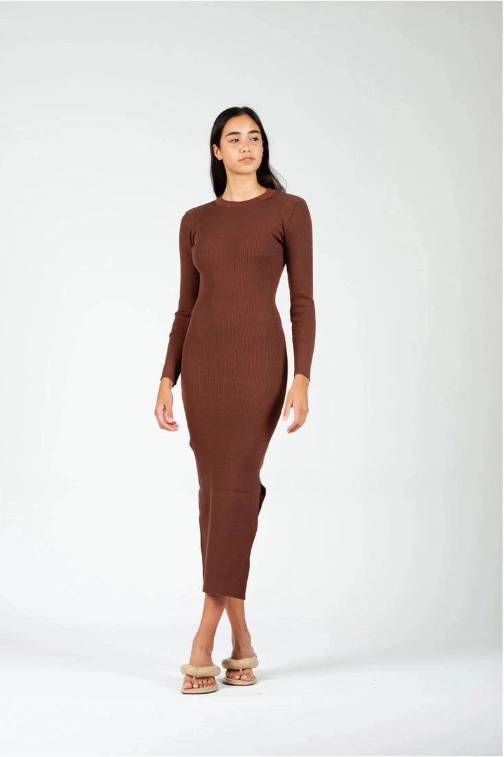 Ribbed Maxi Sweater Dress