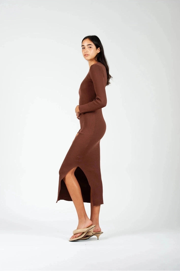 Ribbed Maxi Sweater Dress