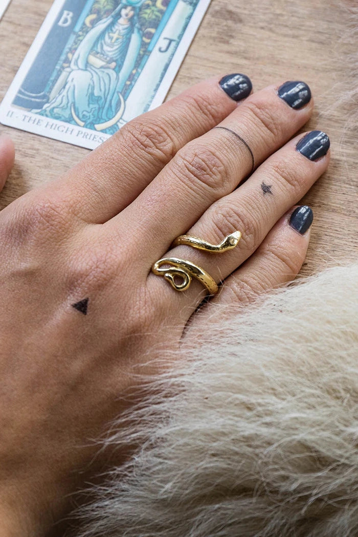 Golden Serpent Ring - Mimi & Rae