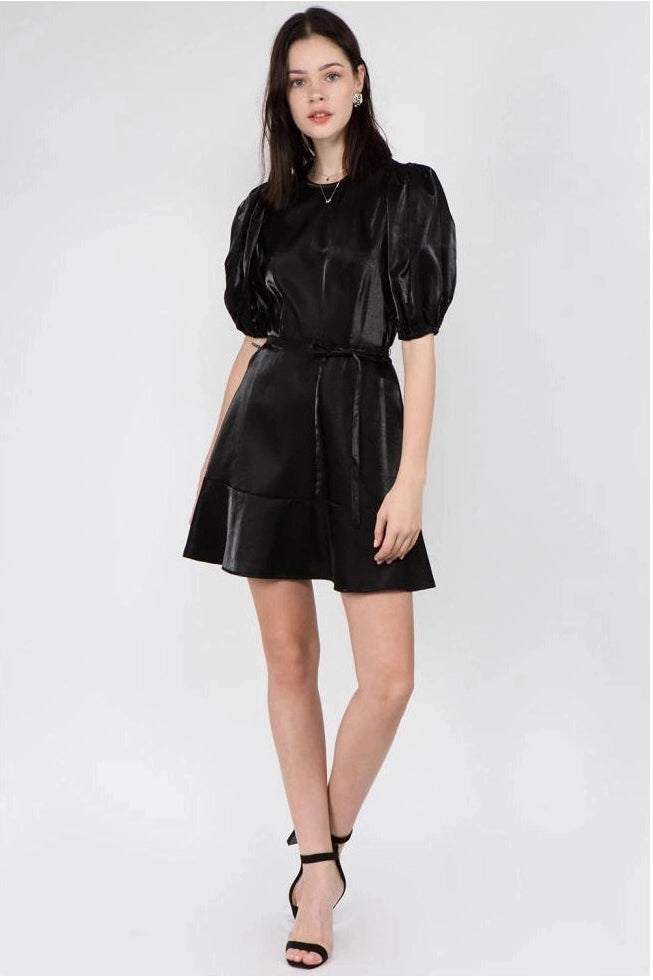 Puff Sleeve Mini Dress