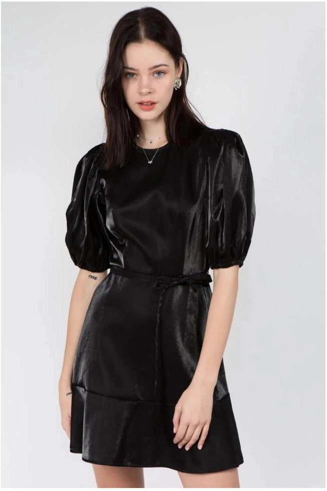 Puff Sleeve Mini Dress