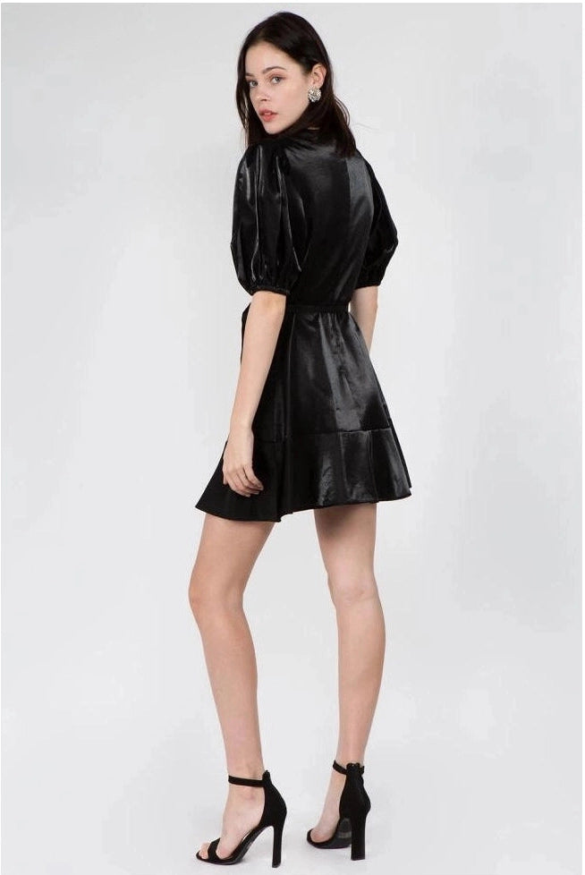Puff Sleeve Mini Dress