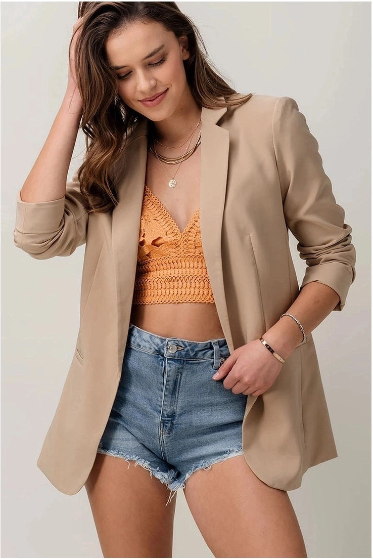 Open Taupe Blazer