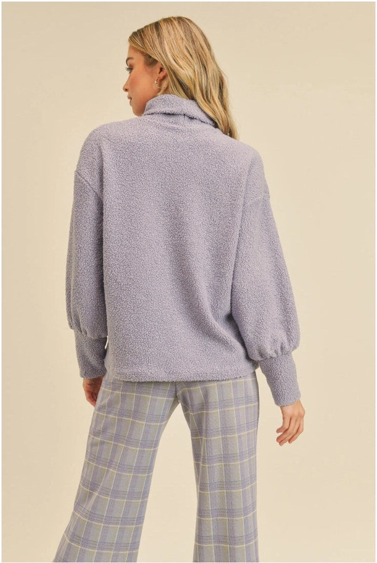 Teddy Lavender Turtleneck