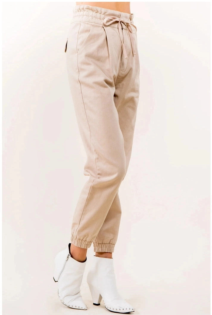 Whiteroom + Cactus Tie Waist Paperbag Cotton Pants